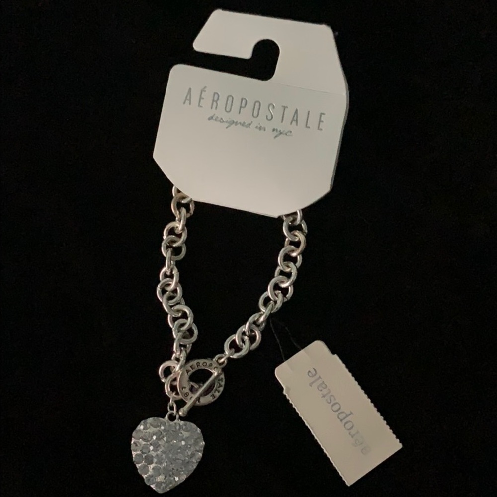 Silver heart bracelet